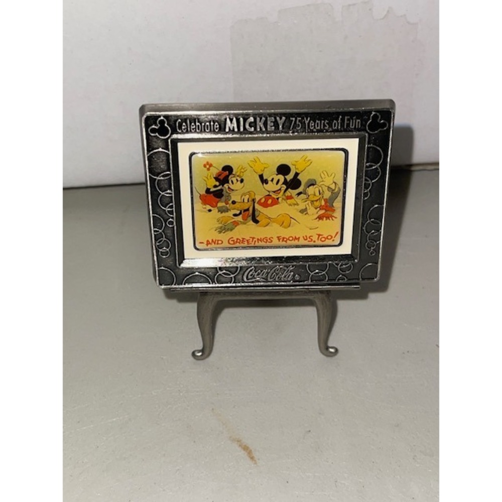 Coca-Cola Disney Mickey Mouse 75‎ Years of Fun Pewter Miniature TV